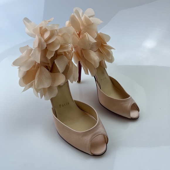 Christian Louboutin Carnaval 120 Embellished Satin Sandals - Size 36.5 - N217-1 - Picture 5 of 11